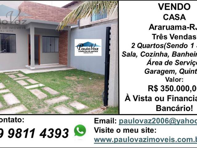 ##VDCS392 - Casa para Venda em Araruama - RJ - 1